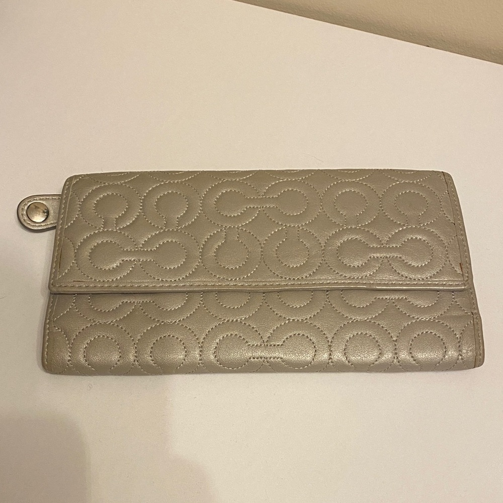 Vintage Coach Quilted Leather Wallet